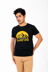 Camping - Black Casual Tees