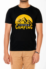 Camping - Black Casual Tees