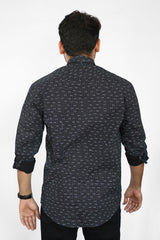 Men's Printed Shirt - Black