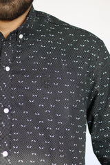 Men's Printed Shirt - Black