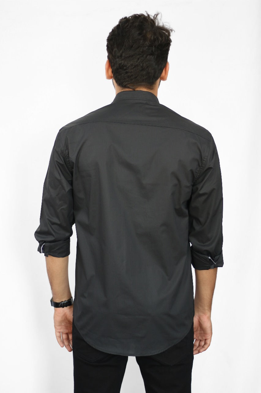 Men's Plain Shirt -  Black