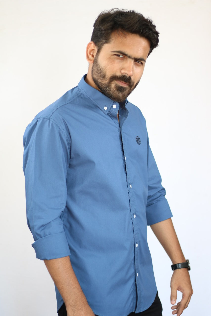 Men's Plain Shirt - Blue